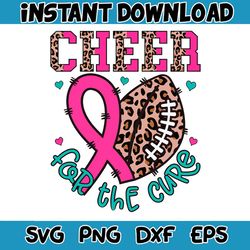 cheer the cure american football cancer support svg