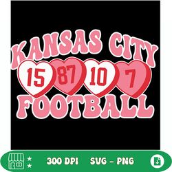 kansas city football candy hearts svg