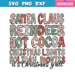 retro christmas gift wrap it's chsristmas y all png