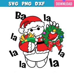 funny baymax christmas wreath svg bundle