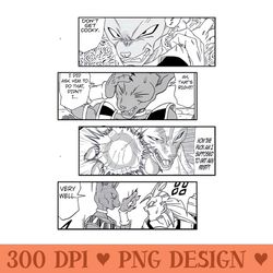 beerus dragon ball doragon boru manga panel - sublimation png designs