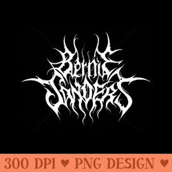 bernie sanders black metal band - sublimation graphics png