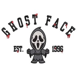 Ghost Face Est 1996 Embroidery Design Download