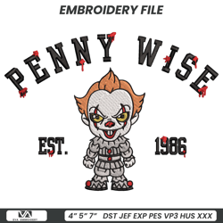 Penny Wise Est 1986 Embroidery Design Instant Download