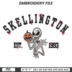 Skellington Est 1993 The Nightmare Embroidery Design Download