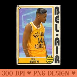 air will smith fresh prince of bel air basketball card - printable png graphics - trendsetting and modern collections