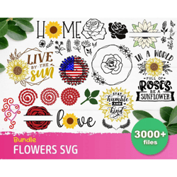 Plus 3000 FLOWERS SVG BUNDLE