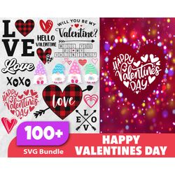 Plus 100 Happy valentines day svg bundle