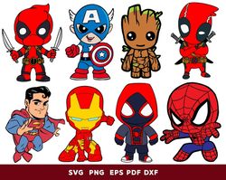 Plus 100 Super Heroors Svg Bundle Super Heroes Minimalistic Designs