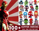 Plus100 Super Heroors Svg Super Heroes Characters & Symbols