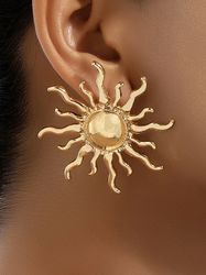 vintage oversized sun fashion dangle earrings earrings for women