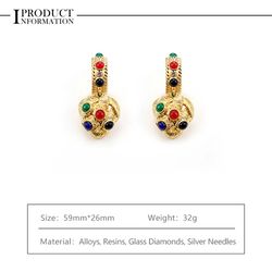 new in vintage earrings for women bohemia gold plated earring cute gold heart drop earrings