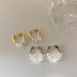 cool wind simple geometric u shaped beads earring korean personality fashion design earring fashion womens earrings