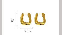 korean twisted geometry u shaped ear buckle european and american fashion metal earrings daily commute light luxury