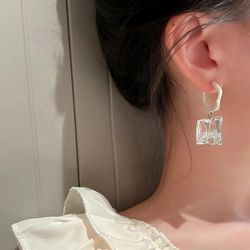 fashion transparent irregular acrylic earrings for women korean style temperament pendiente jewelry