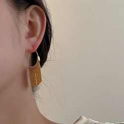 Fashion Statement Earrings Long Metal Chain Tassel Earrings for Women Girls Wedding Daily Jewelry Pendant Gift