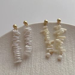 simple irregular coral tassel earrings for women ms fashion elegant pearl earring daily jewelry pendant gifts
