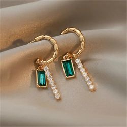 2023 trend bamboo ear rim luxury crystal jewelry pendant. Exquisite Earring Are An Unusual Party Gift For Women