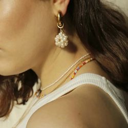 European And American Fashion French Baroque Pearl Earring Bohemia Asymmetrical Stud Earrings Women Jewelry Gifts
