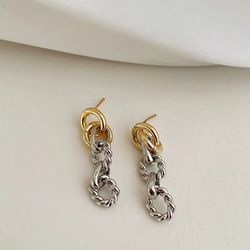 new metal chain fringe earrings long simple retro gold earrings 2021 new fashion women earrings jewelry gift