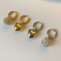 new simple round ear clip pendant womens earrings zircon round ball high grade sense asymmetrical ear jewelry