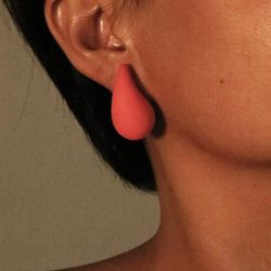 2023 New Colorful Water Drop Acrylic Earrings for Women Simple Lightweight Hoops Fashion Jewelry Girl Gift