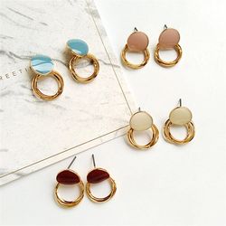 2023 new simple earrings retro womens fashion exquisite round dripping earrings jewelry jewelry gifts