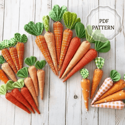 Diy Easter symbols Carrot, sewing pattern carrot pdf, how to make carrot, sew soft fabric carrot, making stuffed carrot