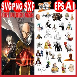 Saitama Svg, One Punch Man Svg, Anime Characters Svg, Anime Manga Svg, Anime Svg, Png Ai Digital File