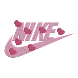 Nike Heart Embroidery Design