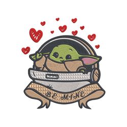 Baby Yoda Love Be Mine Embroidery Designs