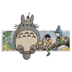 Totoro Embroidery Design, Studio Ghibli embroidery
