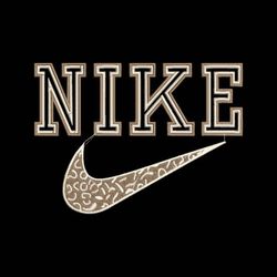 Nike Swoosh Leopard Embroidery