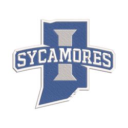 Indiana State Sycamores Embroidery Designs, NCAA Logo Embroidery Files, NCAA Sycamores