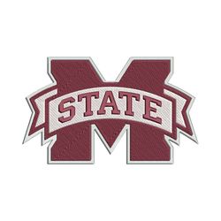 NCAA Logo Embroidery Designs, Mississippi State Bulldogs Embroidery Files