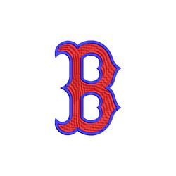 Boston Red Sox Logo 3D Embroidery Designs, MLB Logo Embroidery Files