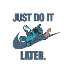 Nike Stitch Just Do It Later Embroidery Designs, Logo Nike Embroidery Design File