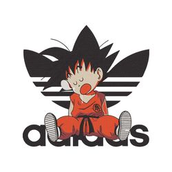 Goku Sleep Logo Adidas Embroidery Designs, Dragon Ball Machine Embroidery Design
