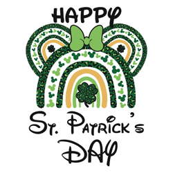 Happy St Patricks Day Minnie Head Svg Digital File