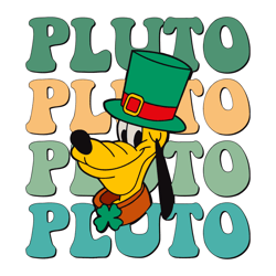 Retro Disney Pluto St Patricks Day Svg Digital File
