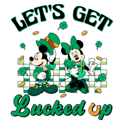Mickey Minnie Lets Get Lucked Up Png Digital File