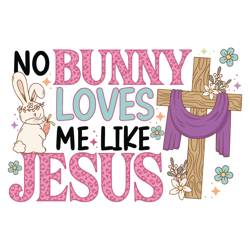 No Bunny Loves Me Like Jesus Svg Digital File