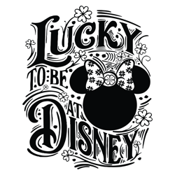 Lucky To Be At Disney Minnie Head Svg Digital File
