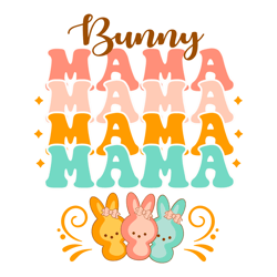 Bunny Mama Happy Easter Day Svg Digital File