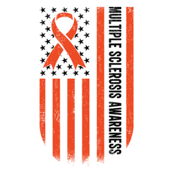 Multiple Sclerosis Awareness US Flag Svg File