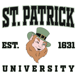 Leprechaun St Patricks University Est 1631 Svg File