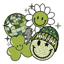 Lucky Vibes Disco Ball St Patricks Day Svg File