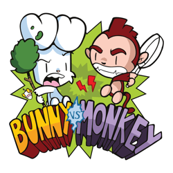 Bunny Vs Monkey Cartoon World Book Day Svg File