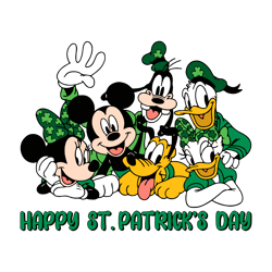 Disney Friends Happy St Patricks Day Svg Digital Download
