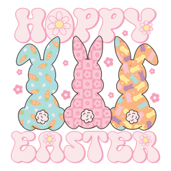 Groovy Bunny Hoppy Easter Svg Digital Download